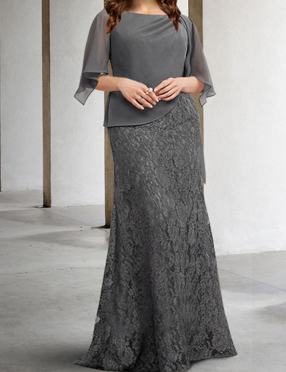 Column Mother of the Bride Dresses with Applique