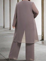 Chiffon Mother of the Bride Pantsuits with Jacket