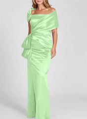 Sheath/Column Off-the-Shoulder Floor-Length Mother of the Bride Dresses
