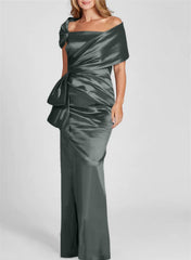 Sheath/Column Off-the-Shoulder Floor-Length Mother of the Bride Dresses