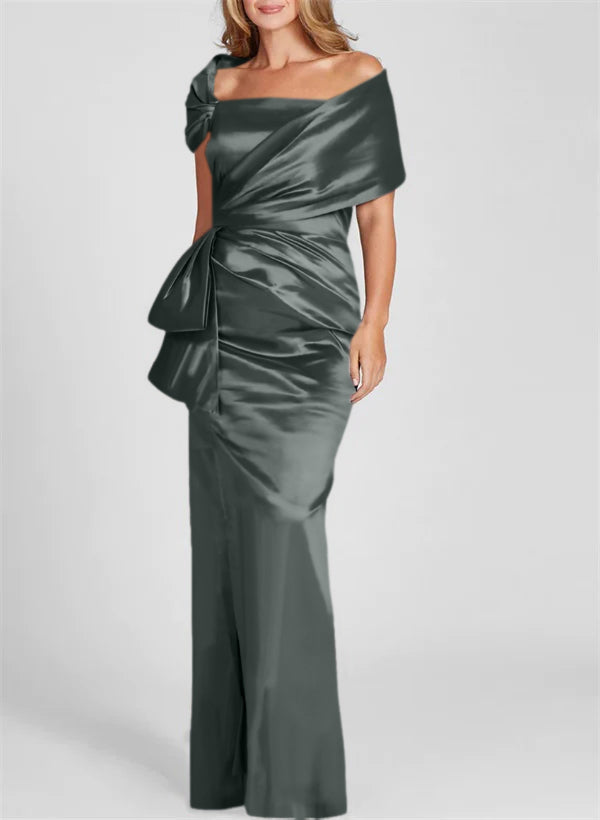 Column Off-the-Shoulder Floor-Length Mother of the Bride Dresses