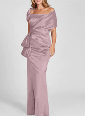 Sheath/Column Off-the-Shoulder Floor-Length Mother of the Bride Dresses