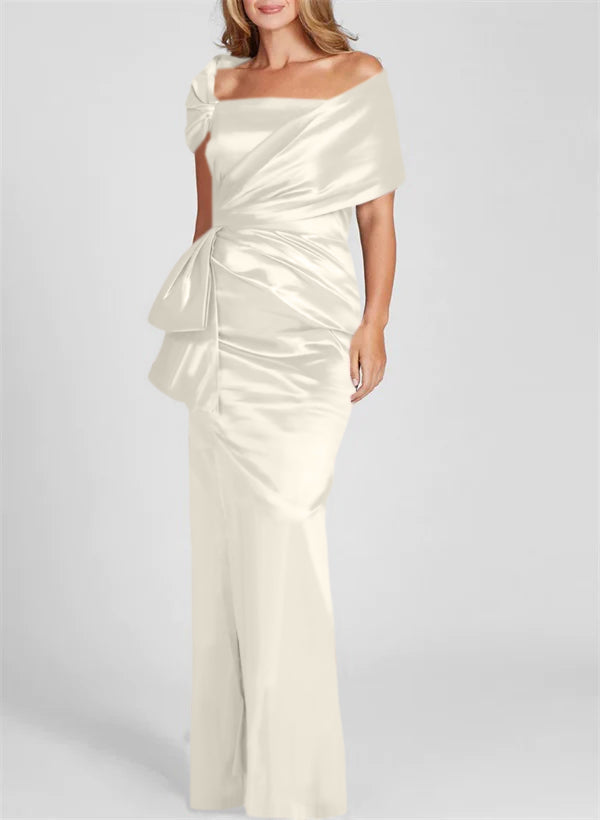 Column Off-the-Shoulder Floor-Length Mother of the Bride Dresses