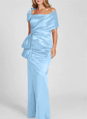 Sheath/Column Off-the-Shoulder Floor-Length Mother of the Bride Dresses