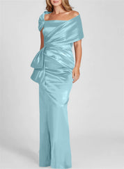 Sheath/Column Off-the-Shoulder Floor-Length Mother of the Bride Dresses