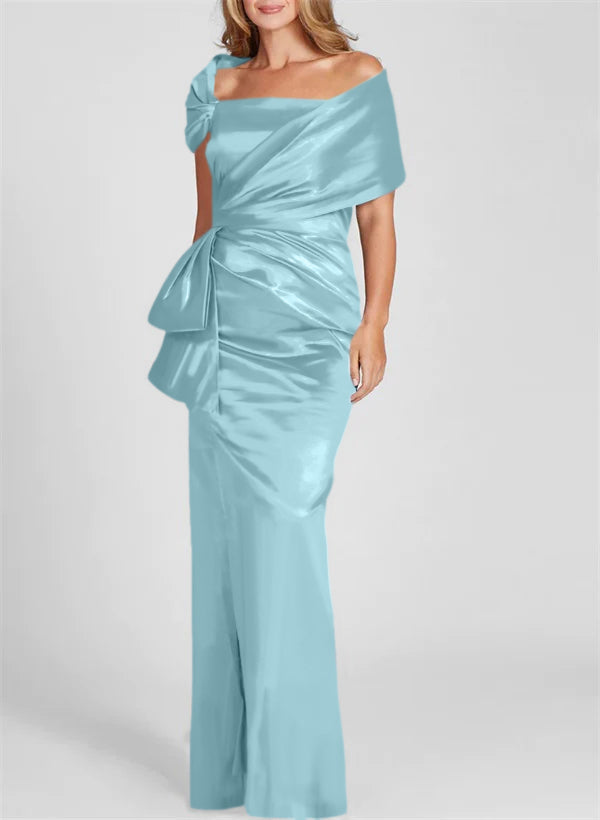 Column Off-the-Shoulder Floor-Length Mother of the Bride Dresses