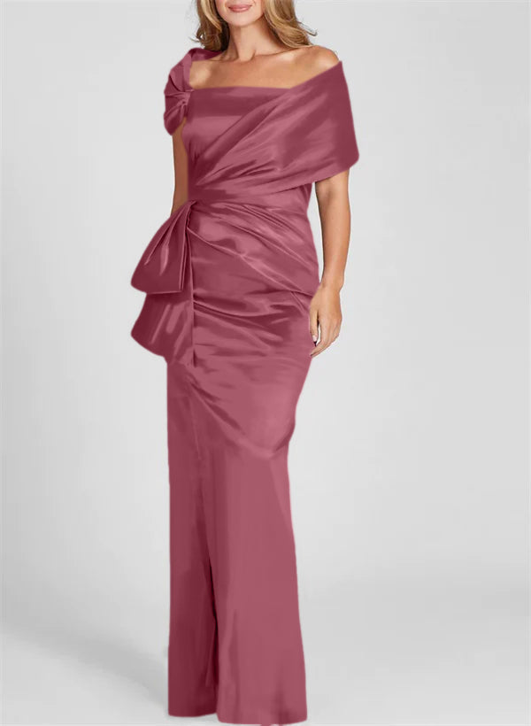 Column Off-the-Shoulder Floor-Length Mother of the Bride Dresses