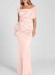 Sheath/Column Off-the-Shoulder Floor-Length Mother of the Bride Dresses
