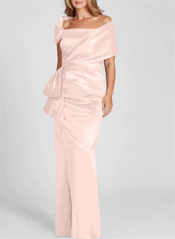 Column Off-the-Shoulder Floor-Length Mother of the Bride Dresses