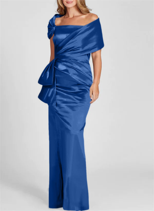 Column Off-the-Shoulder Floor-Length Mother of the Bride Dresses