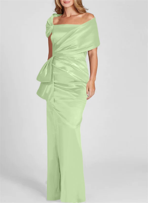 Column Off-the-Shoulder Floor-Length Mother of the Bride Dresses