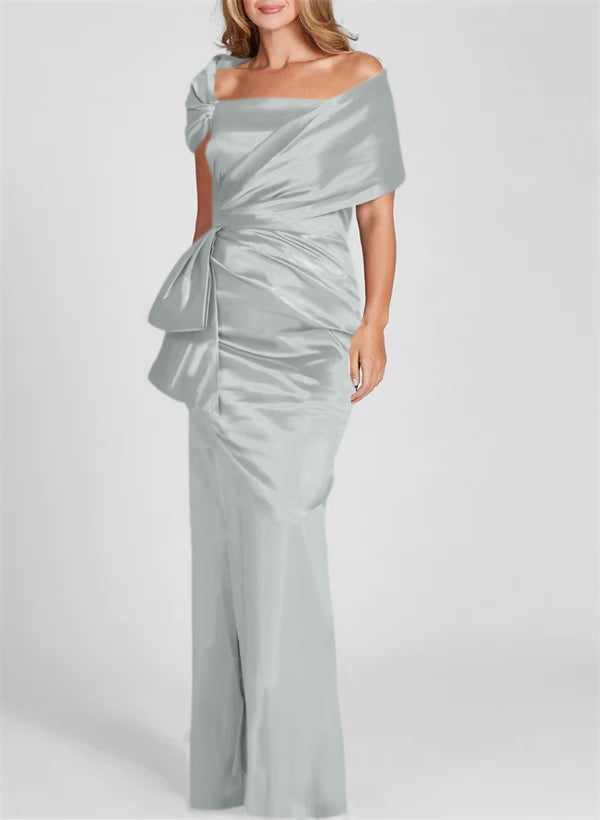 Column Off-the-Shoulder Floor-Length Mother of the Bride Dresses