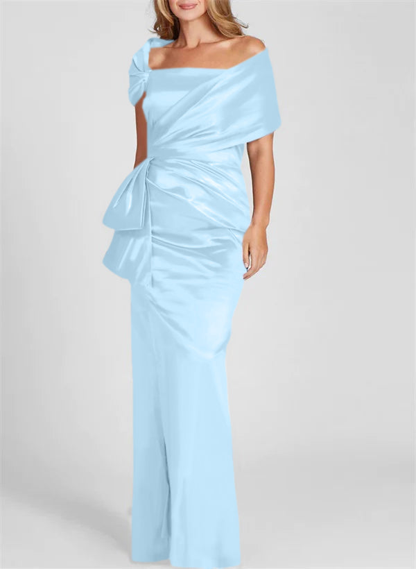 Column Off-the-Shoulder Floor-Length Mother of the Bride Dresses