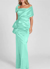 Sheath/Column Off-the-Shoulder Floor-Length Mother of the Bride Dresses