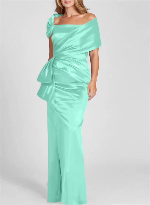 Column Off-the-Shoulder Floor-Length Mother of the Bride Dresses