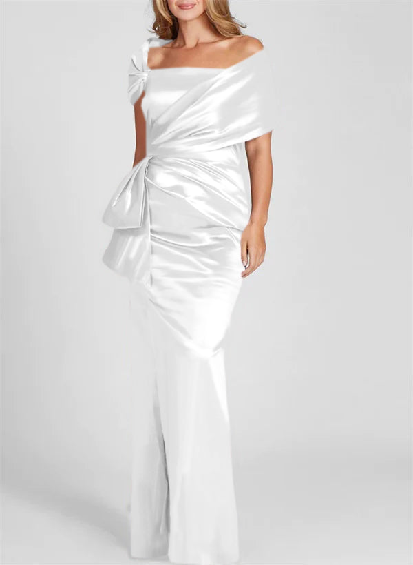 Column Off-the-Shoulder Floor-Length Mother of the Bride Dresses