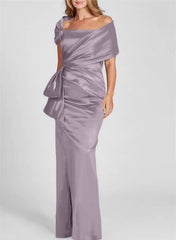 Sheath/Column Off-the-Shoulder Floor-Length Mother of the Bride Dresses