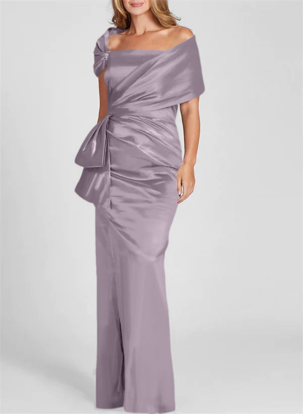 Column Off-the-Shoulder Floor-Length Mother of the Bride Dresses