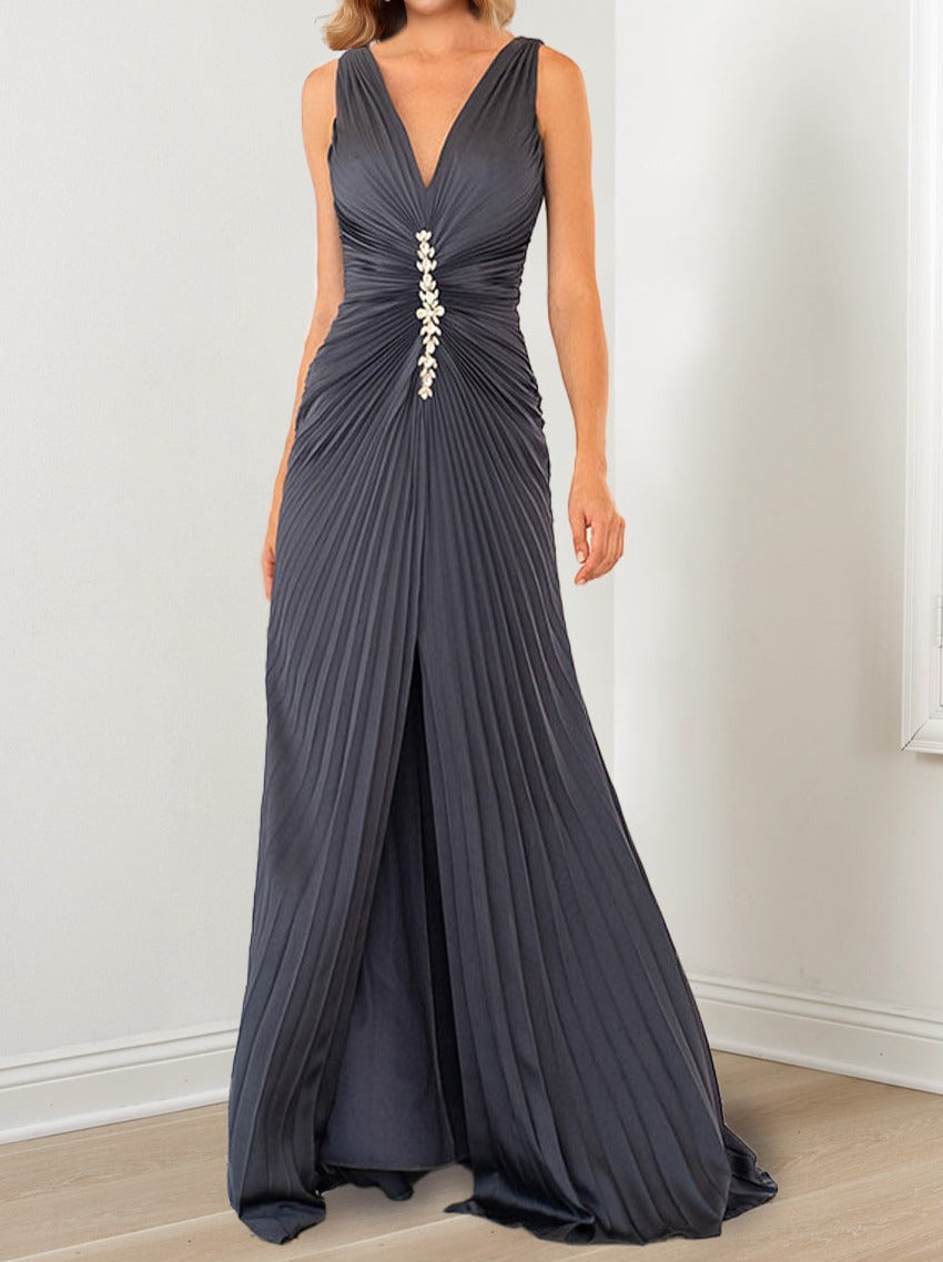 Princess V-Neck Floor Length Mother of the Bride Dresses