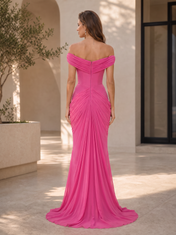 White Spaghetti Strap Sleeveless Lace Split Mermaid Floor-Length Gown Dress