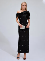 Robe de travail semi-formelle verte sans manches à volants, robe midi ajustée