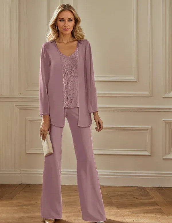 Chiffon Mother of the Bride Pantsuits with Jacket