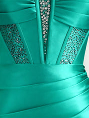 Mermaid Off The Shoulder Sequin Long Prom Dress with Slit