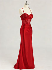 Mermaid Sweetheart Long Prom Dresses with Beading