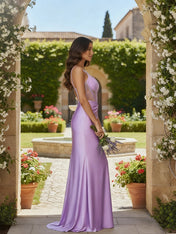 Mermaid V Neck Long Prom Dress with Beading Pleated