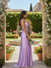 Mermaid V Neck Long Prom Dress with Beading Pleated