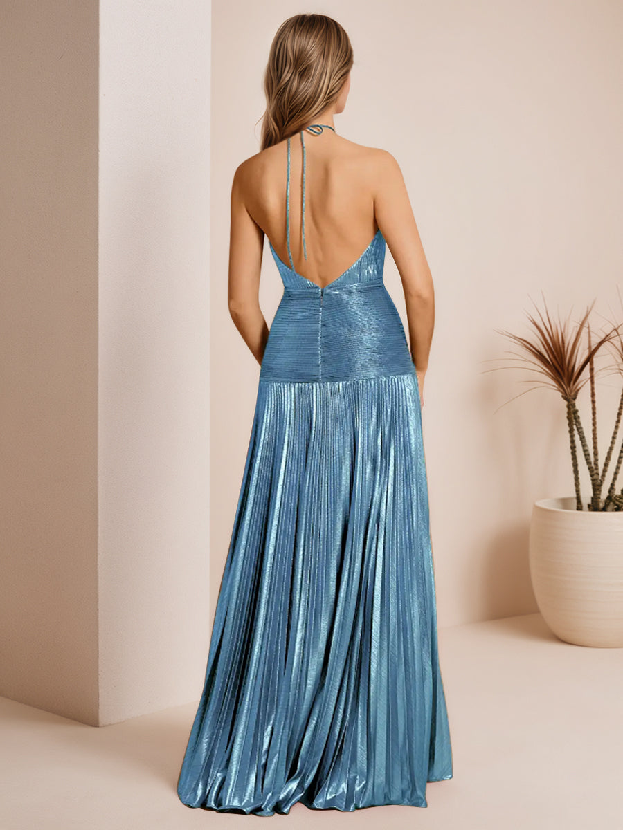 MetallicOliveGreenPleatedHalterPromDresswithHighSlit_25.jpg