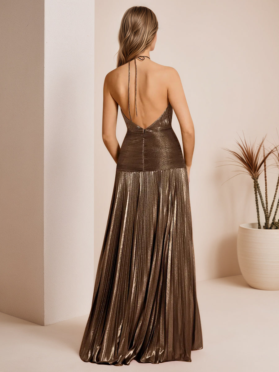 MetallicOliveGreenPleatedHalterPromDresswithHighSlit_27.jpg