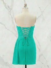 Strapless Sweetheart Draped Mini Homecoming Dress