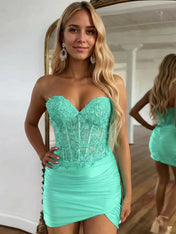 Sparkly Sequins Sweetheart Bodycon Homecoming Dress