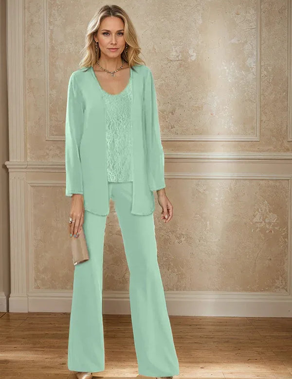 Chiffon Mother of the Bride Pantsuits with Jacket
