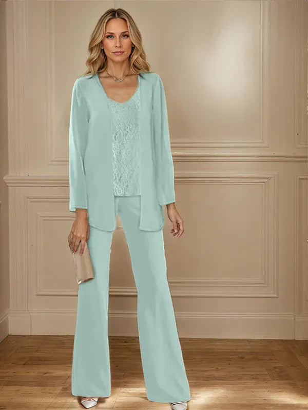 Chiffon Mother of the Bride Pantsuits with Jacket