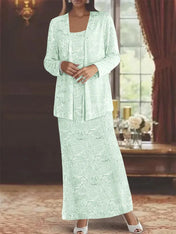 Chiffon Mother of the Bride Dresses with Sequins & Jacket