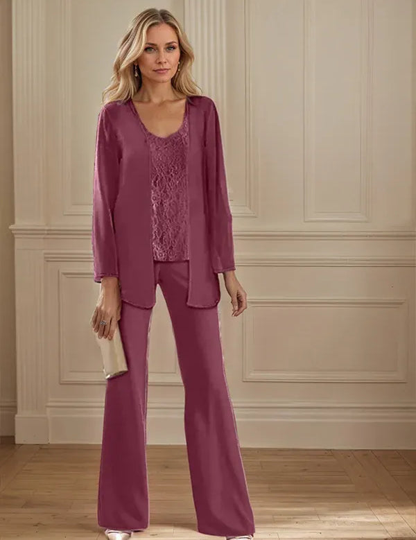 Chiffon Mother of the Bride Pantsuits with Jacket