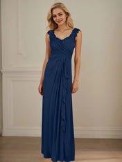 Champagne A-Line Sweetheart Neckline Pleated Mesh Dress