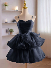 A-Line Ruffles Tiered Short Homecoming Dress