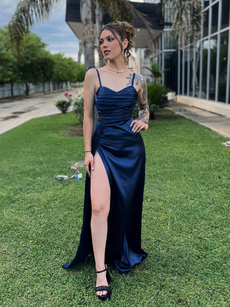 NavyBlueRuchedSatinSpaghettiStrapLongPromDress_2.jpg