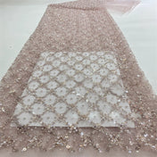 Gold Beaded Mesh Round Neck Capelet Sleeve Floor-Length Gown Dress