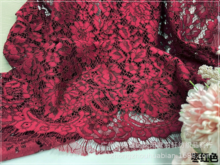 Off-the-Shoulder Burgundy Lace Evening Dresses with Draped Overlay and Cascading Sash