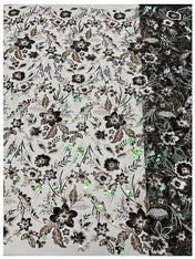 Champagne Off-The-Shoulder Floral Embroidered Sheath Floor-Length Gown Dress