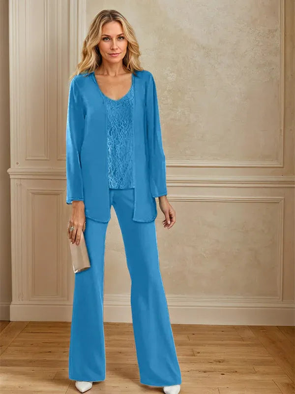 Chiffon Mother of the Bride Pantsuits with Jacket