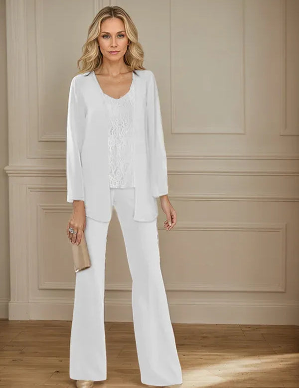 Chiffon Mother of the Bride Pantsuits with Jacket