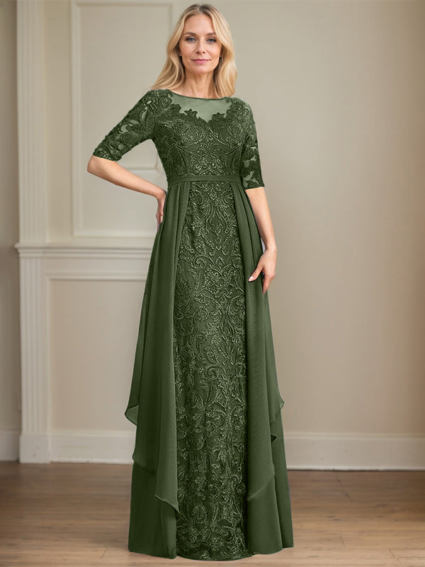 Chiffon Lace Maxi Dress
