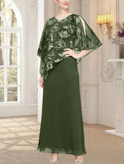 Long Glitter Mesh Dress with Novelty Asymmetric Overlay Bodice