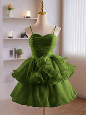 A-Line Ruffles Tiered Short Homecoming Dress