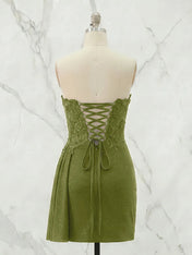 Strapless Sweetheart Draped Mini Homecoming Dress
